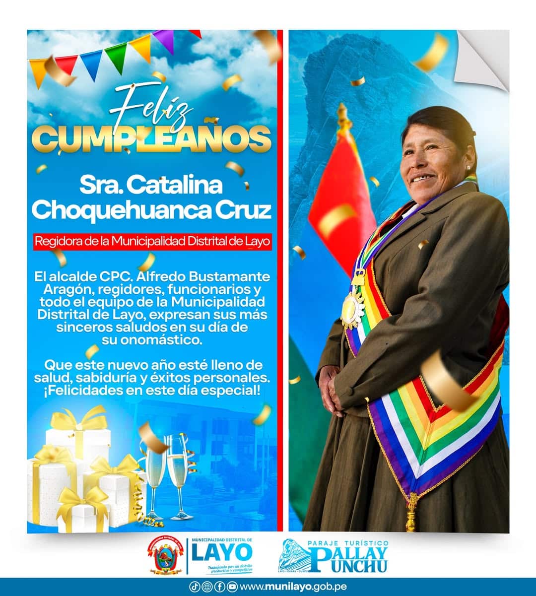𝗙𝗘𝗟Í𝗭 𝗖𝗨𝗠𝗣𝗟𝗘𝗔Ñ𝗢𝗦 𝗦𝗿𝗮. 𝗥𝗘𝗚𝗜𝗗𝗢𝗥𝗔 𝗖𝗔𝗧𝗔𝗟𝗜𝗡𝗔 𝗖𝗛𝗢𝗤𝗨𝗘𝗛𝗨𝗔𝗡𝗖𝗔 𝗖𝗥𝗨𝗭