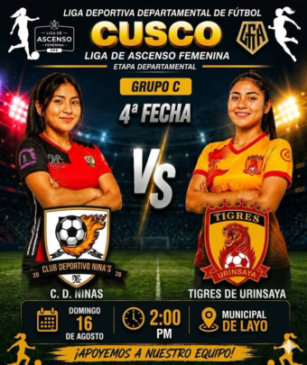 CONTINUA EL FUTBOL DEL ASCENSO FEMININO DE LA COPA PERU ETAPA DEPARTAMENTAL 2026