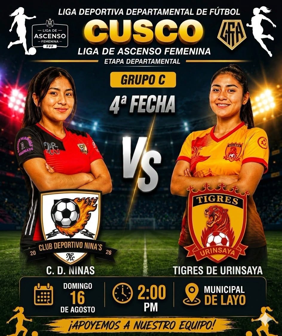 CONTINUA EL FUTBOL DEL ASCENSO FEMININO DE LA COPA PERU ETAPA DEPARTAMENTAL 2026