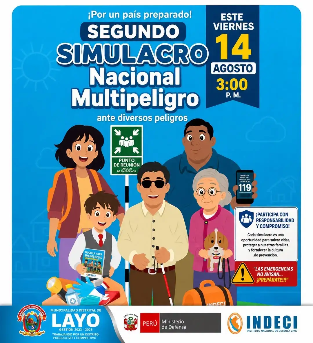 PARTICIPA EN EL SEGUNDO SIMULACRO NACIONAL MULTIPELIGRO